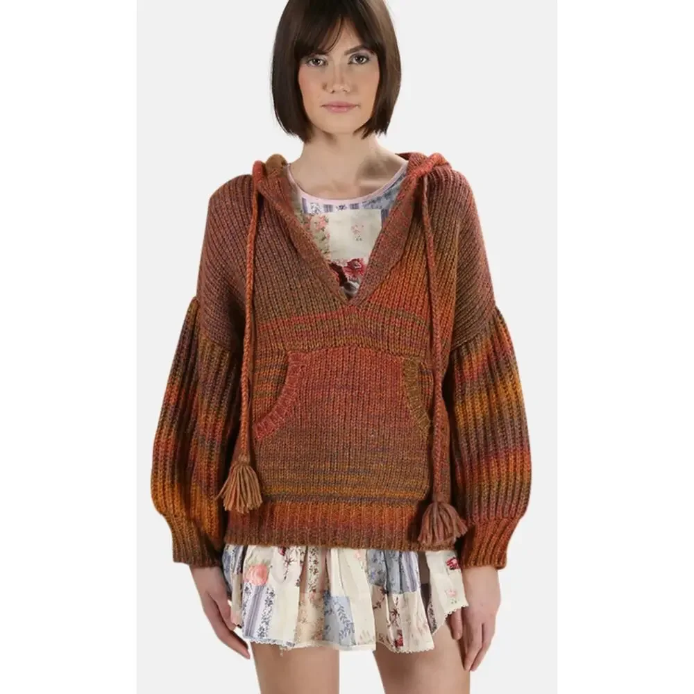LoveShackFancy Remington Alpaca Pullover Bell Sleeve, XS/S $620 - Picture 2 of 9